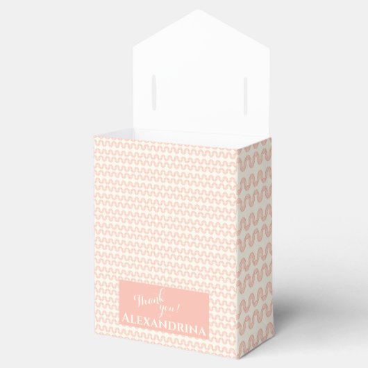 Peach Wave Pattern-Twinkle, Twinkle Little Twins Geschenkschachtel (Geöffnet)