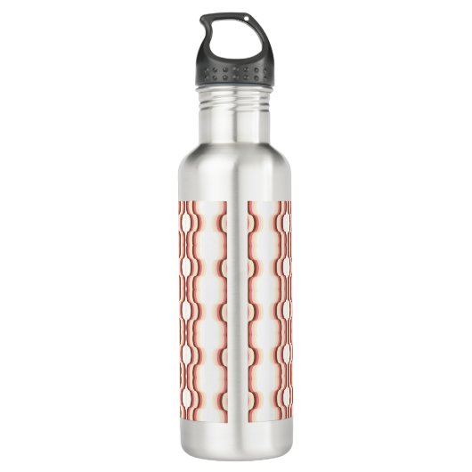 Peach Wave Symmetry Edelstahlflasche (Rückseite)