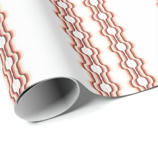 Peach Wave Symmetry Geschenkpapier (Rolleneckpunkt)
