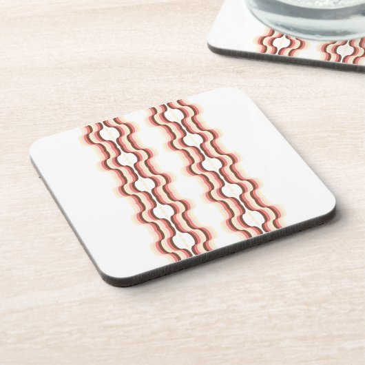 Peach Wave Symmetry Getränkeuntersetzer (Linke Seite)