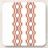 Peach Wave Symmetry Getränkeuntersetzer (Vorderseite)