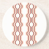 Peach Wave Symmetry Getränkeuntersetzer (Vorne)