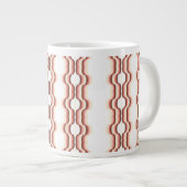 Peach Wave Symmetry Jumbo-Tasse (Vorderseite Rechts)