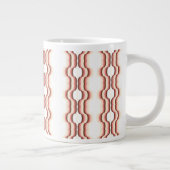 Peach Wave Symmetry Jumbo-Tasse (Rechts)