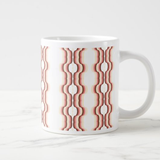Peach Wave Symmetry Jumbo-Tasse (Rechts)