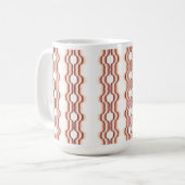 Peach Wave Symmetry Kaffeetasse (Vorderseite Links)