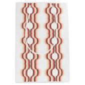 Peach Wave Symmetry Mittlere Geschenktüte (Vorderseite)