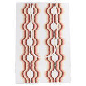 Peach Wave Symmetry Mittlere Geschenktüte (Rückseite)