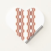 Peach Wave Symmetry Notizblock (Rückseite)