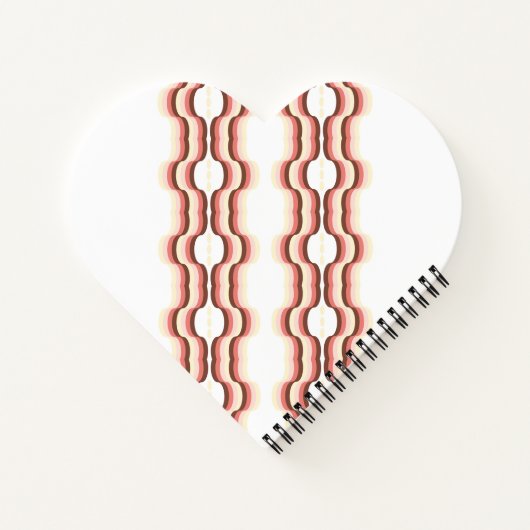 Peach Wave Symmetry Notizblock (Rückseite)