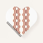 Peach Wave Symmetry Notizblock (Vorderseite)