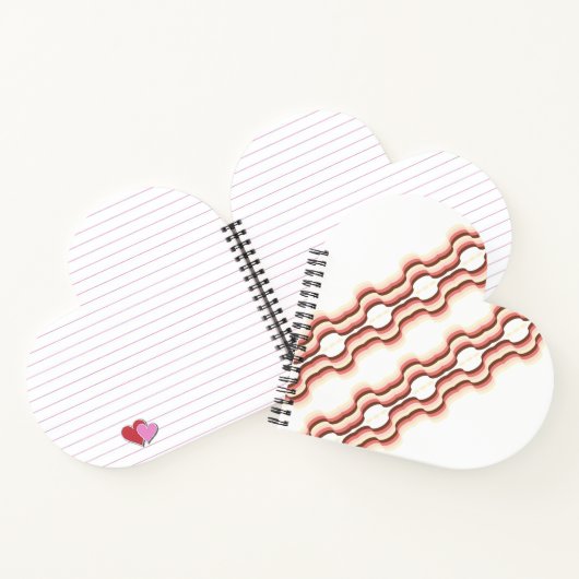 Peach Wave Symmetry Notizblock (Innenseite)