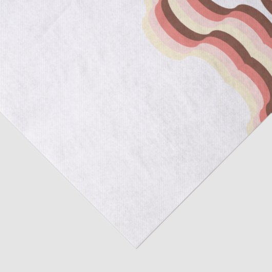 Peach Wave Symmetry Seidenpapier (Detail)