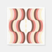 Peach Wave Symmetry Serviette (Vorderseite)