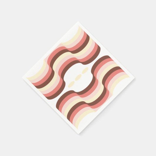 Peach Wave Symmetry Serviette (Ecke)