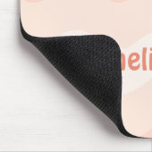 Peach Wavy Personalisiert Mousepad (Ecke)