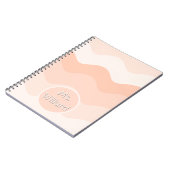 Peach Wavy Spiral Foto Notebook Notizblock (Linke Seite)
