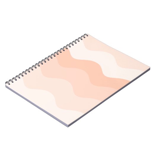 Peach Wavy Spiral Foto Notebook Notizblock (Linke Seite)