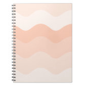 Peach Wavy Spiral Foto Notebook Notizblock (Vorderseite)