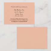 Peach Wedding Cards Begleitkarte (Vorne/Hinten)