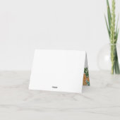 Peach Wedding Classic Floral Rose Dankeskarte (Rückseite)