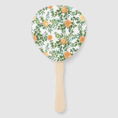 Peach Wedding Classic Floral Rose Fächer (Rückseite)