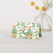 Peach Wedding Classic Floral Rose Platzkarte (Rückseite)