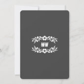 Peach Wedding Floral Save the Date (Rückseite)