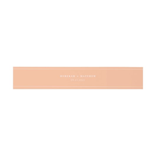 Peach Wedding Invitation Bly Band (Flach)