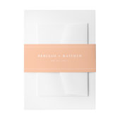Peach Wedding Invitation Bly Band (Vorderseite Beispiel)