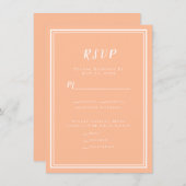 Peach Wedding Modern UAWG Menu Response Umschließu (Vorne/Hinten)