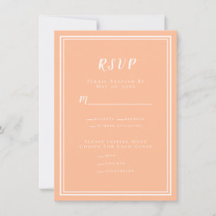 Peach Wedding Modern UAWG Menu Response Umschließu