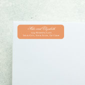 Peach Wedding Monogram Floral Script