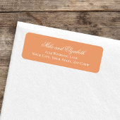 Peach Wedding Monogram Floral Script