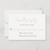 Peach Wedding RSVP Card (Vorderseite)