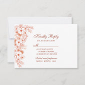 Peach Wedding RSVP Karte (Vorderseite)