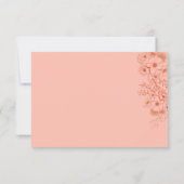 Peach Wedding RSVP Karte (Rückseite)