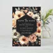 Peach Wedding Save The Date (Stehend Vorderseite)