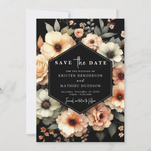 Peach Wedding Save The Date