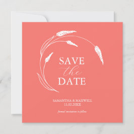 Peach Wedding Save The Date Templates Einladung