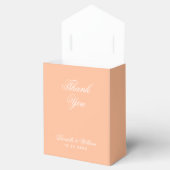 Peach Wedding Simple Calligraphy Danke, Script Geschenkschachtel (Geöffnet)