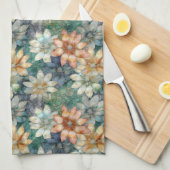 Peach White Blue Green Geschirrtuch (Viertel Falte)