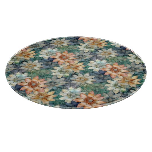 Peach White Blue Green Schneidebrett (Ecke)