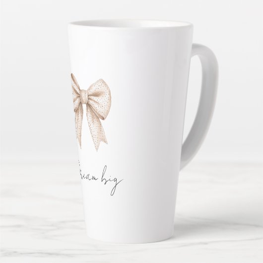 Peach White Bow Milchtasse (Rechte Ecke)