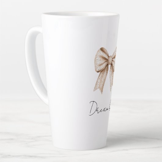Peach White Bow Milchtasse (Linke Ecke)