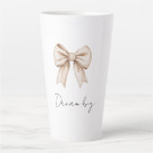 Peach White Bow Milchtasse (Vorderseite)