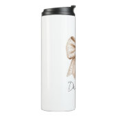 Peach White Bow Thermosbecher (Nach links gedreht)