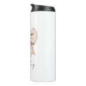 Peach White Bow Thermosbecher (Nach rechts gedreht)