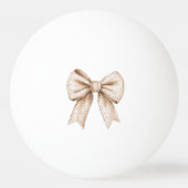 Peach White Bow Tischtennisball (Rückseite)