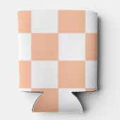 Peach White Checkerboard Retro Classic Karo Dosenkühler (Rückseite)